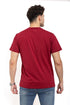 Brick Red V - neck T-Shirt - Khotwh